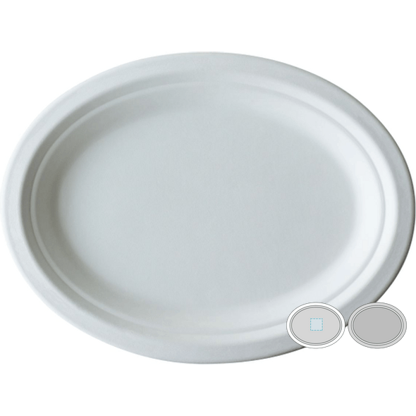 Disposable Oval Plates in Bio Duro